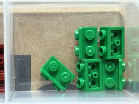 LEGO Parts - Green Bracket 1 x 2 - 1 x 2 Inverted - No 99780 - QTY 5