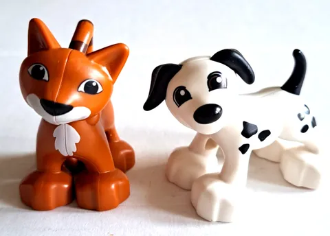 LEGO DUPLO ANIMALS LOT OF 2 DOG & CAT FIGURES TOYS VINTAGE COLLECTIBLES