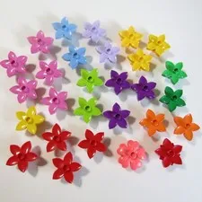 Lego Duplo Flower Lot of 28 Multicolor Pink Purple Red Green Orange Blue Yellow