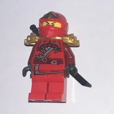 LEGO NINJAGO Kai Ninja Minifigure Gold Shoulder Armor Black Sword Age 5+