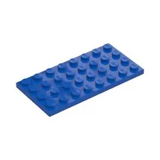 LEGO 10x Blue Plate 4 x 8 inv.647