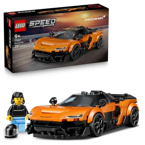LEGO Speed Champions McLaren W1 Supercar Toy - Car Model Kit w/a Collectible Dri