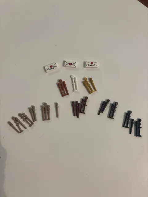 Lego Lot Of 23 Magic Wands 7 Colors Harry Potter + Hogwarts Letters
