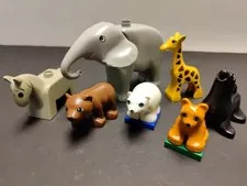 LEGO DUPLO Animal ZOO –Polar Bear, Giraffe, Elephant, Seal, Cub, Bear –7 Toys