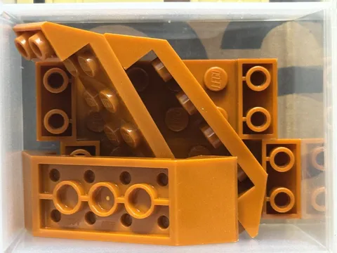 LEGO Parts - Dark Orange Slope Inverted 45 6 x 2 2 x 4 Cutout - No 22889 - QTY 5