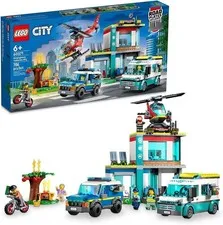 LEGO City Emergency Vehicles HQ 60371, Fire Rescue Helicopter Toy Set