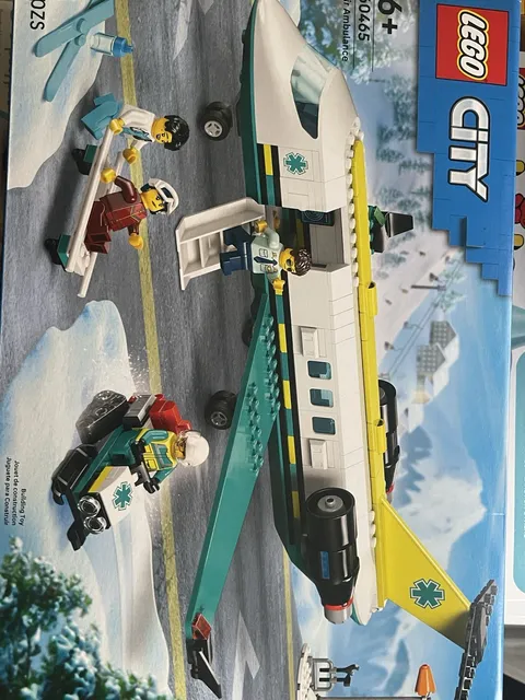 LEGO City Emergency Air Ambulance Airplane Building Toy for Kids - Pretend Play