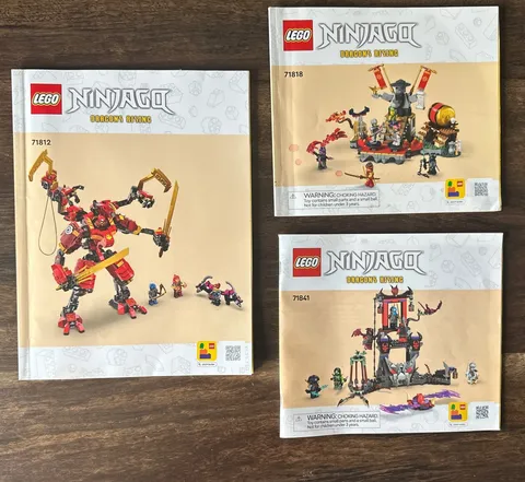 Lego Ninjago Dragons Rising Instruction Booklets Only 71812 & 71818 & 71841