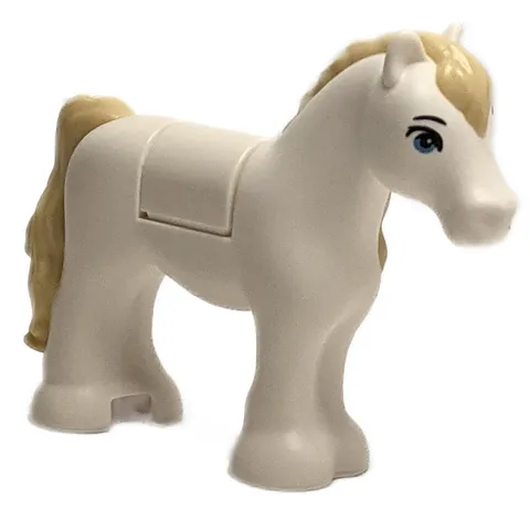 LEGO Friends Pony Horse with Tan Mane & Tail, Sand Blue Eyes Pattern