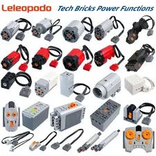 MOC Building Block Power Functions Motor Set - M/L/XL Servo Red