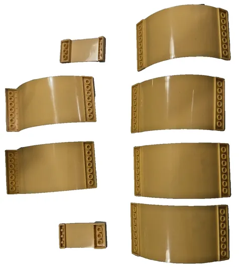  LEGO Tan Curved Wall Panels Decorated Stickered Parts Lot