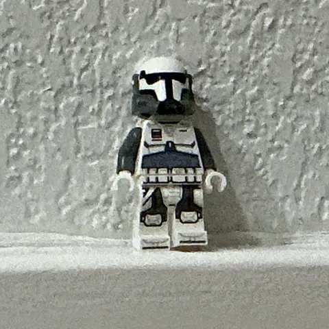 LEGO Star Wars Clone Trooper Minifigure White & Black Plastic Figure