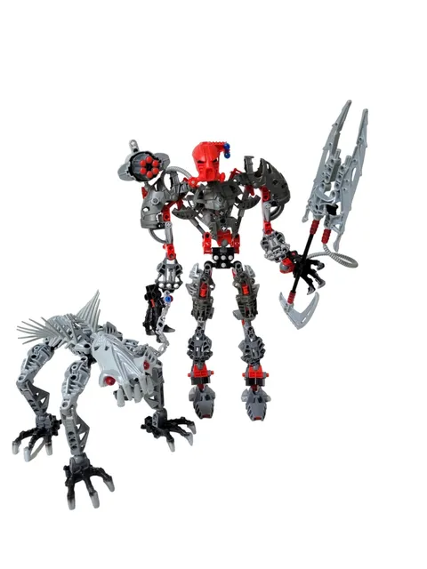 2007 LEGO Bionicle Warriors 8924 Maxilos & Spinax Complete Set 