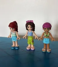 Lot Of 3 LEGO Friends figures Girls Toys Replacements Helmet