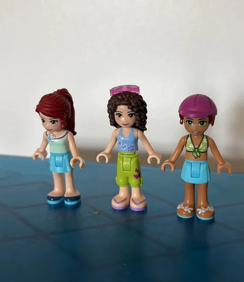 Lot Of 3 LEGO Friends figures Girls Toys Replacements Helmet