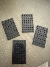 LEGO Plate 6 x 10 (3033) Black 4 Pieces Used