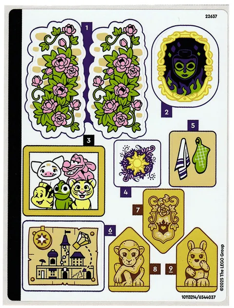 LEGO STICKER SHEET 43267 PRINCESS CASTLE & ROYAL PETS from set New & Genuine