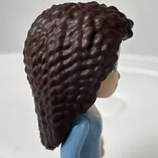 LEGO Friends Female Girl Dark Brown Long Coiled Hair Only Replacement 1-Piece