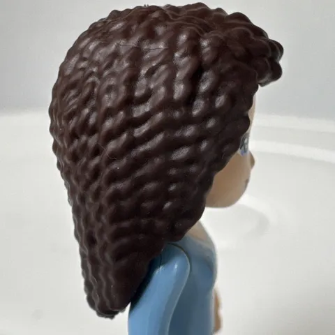 LEGO Friends Female Girl Dark Brown Long Coiled Hair Only Replacement 1-Piece