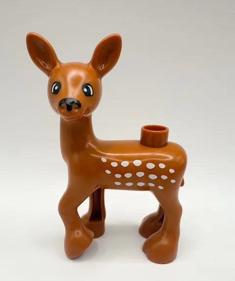 Lego Duplo Animal Adult Female Deer, Brown With White Spots