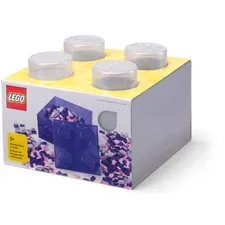 LEGO Storage Products: 40090803 4-Stud Brick Top Lid Glitter Translucent NEW