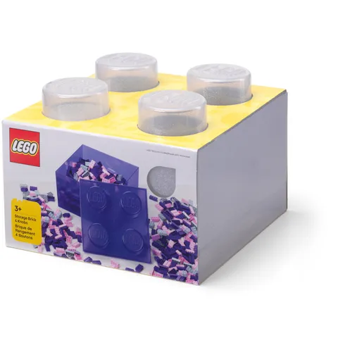 LEGO Storage Products: 40090803 4-Stud Brick Top Lid Glitter Translucent NEW