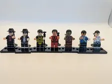 Michael Jackson Set Of 7 Custom Minifigures Music Producer 