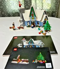 Lego 10293 - Santa's Visit Winter Village- 100% complete w/ Manual & Minifigures