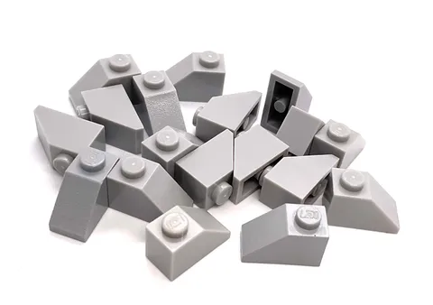 Lego Slope 45 2x1 #3040 - Med. Stone Gray - 18 Pieces