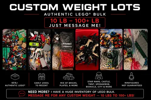 LEGO Bulk Lot 10–100+ lbs | Custom Weight | Choose Your Bin | Authentic LEGO
