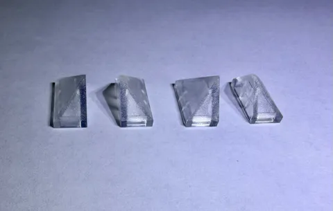 Lego Lot Of 4 Transparent Clear End Ridged Roof Tile 1x2 45 Degree New City 