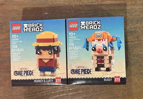 Lego One Piece Brickheadz Monkey D. Luffy & Buggy 40799 & 40800 New See Images