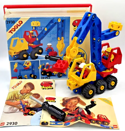 Lego Duplo Toolo 2930 Vintage Mobile Crane COMPLETE SET w/ Box & Instructions