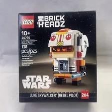 LEGO Star Wars Luke Skywalker Rebel Pilot Brick Headz 40795. Free Shipping!!