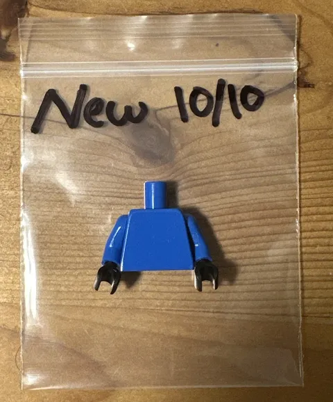 NEW Lego Minifigure Plain Blue Torso Arms Black Hands 973c006 10/10 Mr. Freeze