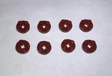 Lego Lot Of 8 Dark Red 2x2 Round Plate Plates New City Part