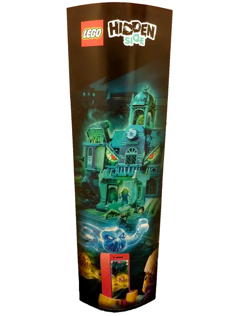 LEGO HIDDEN SIDE NEWBURY HAUNTED HIGH SCHOOL ADVERTISING DISPLAY COLUMN PROMO STAND