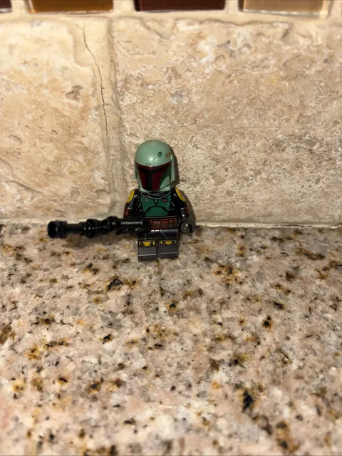Lego Star Wars Boba Fett Minifigure Good Condition 1 3/4" # B98