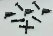Lego 6426c 11402c Minifigure Black Various Tools lot qty 8