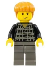 LEGO® Minifigure Harry Potter hp032 Ron Weasley Black and White Plaid Shirt