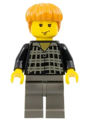 LEGO® Minifigure Harry Potter hp032 Ron Weasley Black and White Plaid Shirt
