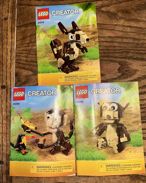 LEGO CREATOR 31019 Kangaroo Bear Monkey 3 Instruction Manuals