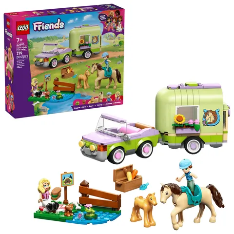 LEGO Friends 42695 Horse & Baby Foal Trailer New in Box 279 pcs