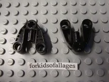 2x LEGO Technic 58177 Axle& Pin Connector 3x3 Black w/Axle 2 Pin Holes Axle Hole