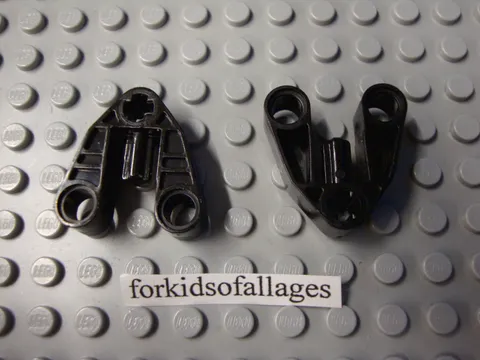 2x LEGO Technic 58177 Axle& Pin Connector 3x3 Black w/Axle 2 Pin Holes Axle Hole