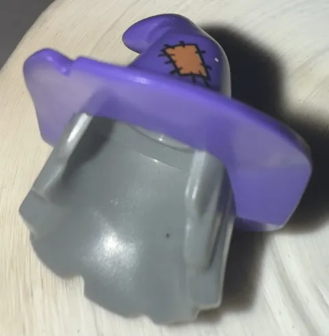 Lego Minifigure Head Piece Dark Purple Wacky Witch Hat #109