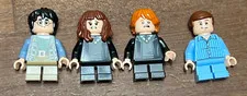 Lego Harry Potter Minifigures Harry Ron Hermoine Dudley w/tail Lot Of 4 minifigs