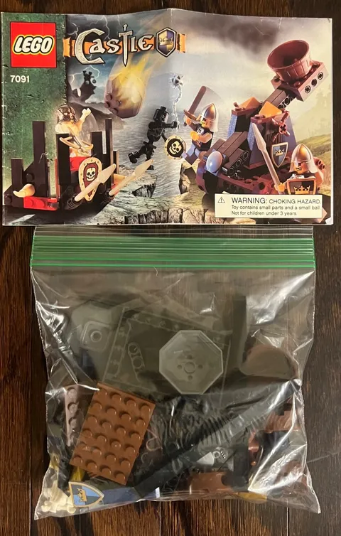 LEGO 7091 Castle Knight's Catapult Defense - 100% Complete w/ Instruction Manual