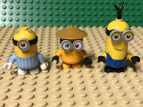 LEGO minions bob, stuart, kevin Minifigures from Set 75551 THE RISE OF GRU