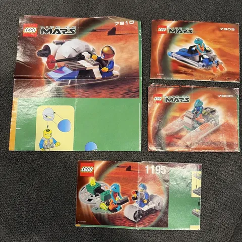 LEGO Life On Mars Instruction Manual Lot Of 4 7310 1195 7300 7303